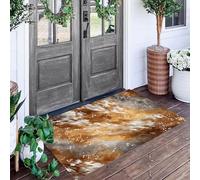 ALTCIRNMD Watercolor Splashes Abstract Wabi-Sabi 70X100Cm Machine Washable Non-Slip Low Pile Indoor/Outdoor Rug - Waterproof Entrance Mat For Hallway, Kitchen, Front Door, Brownish-Gray