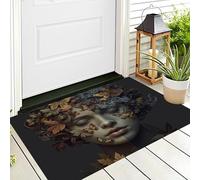 ALTCIRNMD Yellow Blue Butterfly Girl Door Mats Indoor,Soft Low Pile Front Doormats,Beautiful People Print Non-Slip Entrance Floor Rug,Carpet Kitchen Laundry Bathroom Bedroom Living Room,60X90Cm