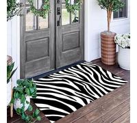 ALTCIRNMD Zebra Stripes Doormat Black White Wild Retro Style Welcome Front Porch Decor Doormat For The Entrance Way Personalized Rugs Backing Non Slip Doormats, 70X100Cm