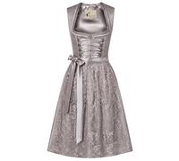Alte Liebe Women's Dirndl Special Occasion 2-Piece Lace Apron Midi Dress Grey A341, Gray, 8