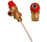 Altecnic - Caleffi 4 Bar 1/2" 90 Degreec Pressure And Temperature Relief Valve 309440