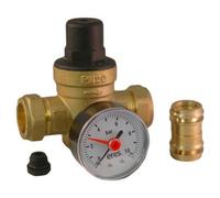 Altecnic Eres - 15mm/22mm Adjustable 1-6 Bar Pressure Reducing Valve With Gauge Port Er-Prv152210