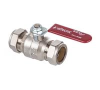 Altecnic Intaball Lever Ball Valve 22mm Red Handle