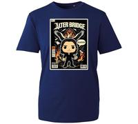 Alter Band Bridge Blackbird Funko Pop UK Tour Graphic Tee - Unique Vintage Style Comic-Inspired Design - Unisex Shirt for Music Fans and Collectors (Navy, 3XL Years)