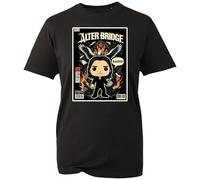 Alter Band Bridge Blackbird Funko Pop UK Tour Graphic Tee - Unique Vintage Style Comic-Inspired Design - Unisex Shirt for Music Fans and Collectors (Black, L)