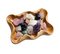 Alter Crystal Tray for Rocks, Gems, Wooden Decorative Display Holder