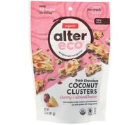 Alter Eco, Dark Chocolate Coconut Clusters, Cherry + Almond Butter, 3.2 oz (91 g)