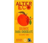 Alter Eco Dark Chocolate Orange Bar - Organic Vegan Fairtrade Low Sugar - 100g