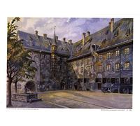 Alter Hof Munich Painting by Adolf Hitler