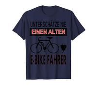 Alter Mann fährt E Bike T-Shirt Radfahren Radfahren Geschenk T-Shirt