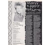 Altered Images - Happy Birthday (Lyrics) - Mini Poster/Magazine Clipping
