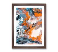 Altering The Void Abstract Framed Wall Art Print A2 Walnut