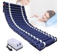 Alternating Air Pressure Mattress, Air Topper Pad for Bed Sore, Ulcer Prevention, Bedridden Treatment with Ultra Quiet Pump, 195 x 90 x 8 cm,Navy Blue