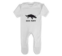 Alternative Animal Names Duck Puppy Platypus Baby Romper Jumpsuit with feet, 0-3 Months, White