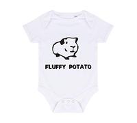 Alternative Animal Names Fluffy Potato Guinea Pig Baby Grow Vest, 3-6 Months, White