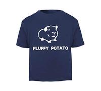 Alternative Animal Names Fluffy Potato Guinea Pig Short Sleeve Cotton Toddler t Shirt, 3-4 Years, Navy