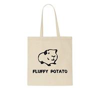 Alternative Animal Names Fluffy Potato Guinea Pig tote style shopping bag - natural