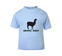 Alternative Animal Names Giraffe Sheep Llama Short Sleeve Cotton Toddler t Shirt, 3-4 Years, Pastel Blue