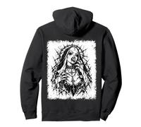 Alternative Gothic Nun Emo Alt Y2K Gothic Vampire Nun Pullover Hoodie