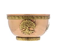 Tree of Life Copper Bowl - Offering Bowl for Altar or Ritual Use, Incense Holder and Smudge Kit, Home Decor - Holds Incense, Offerings, Healing Crystals, Water - Smudging Bowl or Water Bowl