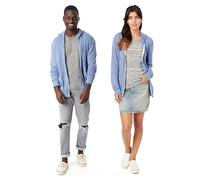 Alternative Men's Eco Zip Hoodie, Eco Pacific Blue, XXL