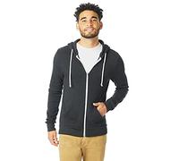 Alternative Men's Rocky Zip Hoodie Sweatshirt, Eco True Black, Medium