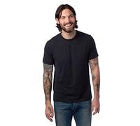 Alternative Men's Shirt, Modal Short Sleeve Tri-Blend Crewneck Tee, Black, S