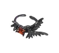 Alternative Styles Crow Rings Dark Romantics Jewelry Unisex Design Hypoallergenically Alloy For Him Versatile Dark Bird Accessories