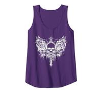 Alternative Y2K Skull Cross Dark Grunge Aesthetic Goth Gothic Black Tank Top