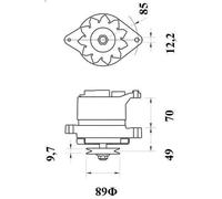 Alternato MAHLE MG 156 for SAME ASTER 3 1989-1996