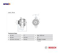 ALTERNATOR 0 986 048 781 FOR FIAT FIORINO/MPV/Box/Body/MPV GRANDE/PUNTO/Van 1.2L