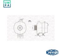 Alternator with belt pulley 063731780010 MAGNETI MARELLI for FORD FIESTA V