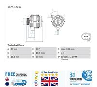 Alternator 0986047530 for Mercedes VITO VIANO E-CLASS CLK 96-09 A0111542702