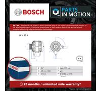 BOSCH 0986049101 Alternator Fits Seat Cordoba Ibiza Toledo Skoda Fabia Rapid VW