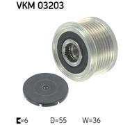Alternator Alternator Freewheel Clutch SKF VKM 03203 Fits Citroen Fiat Iveco