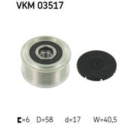 Alternator Alternator Freewheel Clutch SKF VKM 03517 Fits Chevrolet Opel