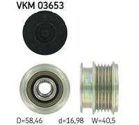 SKF Alternator Freewheel Clutch VKM 03653 - Fits Ford, Volvo (Mondeo, S40, S‑MAX)