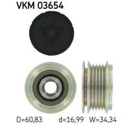 Alternator Alternator Freewheel Clutch SKF VKM 03654 Fits Ford Volvo C30 C70