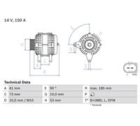 Alternator BOSCH 0986048921