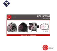 Alternator with V-ribbed belt pulley CAL15208AS CASCO for SEAT SKODA VW