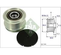 INA Alternator Freewheel Clutch Part No - 535001210
