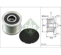Alternator clutch pulley 535 0086 10 INA for MERCEDES-BENZ C-CLASS T-Model CLK