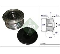Alternator clutch pulley 535 0089 10 INA for RENAULT MODUS / GRAND MODUS