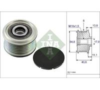Alternator clutch pulley 535 0102 10 INA for RENAULT DACIA NISSAN