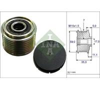 INA 535 0159 10 Alternator Freewheel Clutch