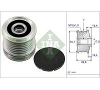 Overrunning Alternator Pulley fits MERCEDES CLC180 CL203 1.8 08 to 11 M271.946