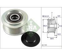 Overrunning Alternator Pulley fits HONDA HR-V RU8 1.6D 2015 on N16A3 Clutch INA