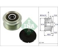 Alternator clutch pulley 535 0240 10 INA for TOYOTA SUBARU PORSCHE