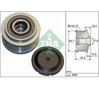 INA 535 0278 10 Alternator Freewheel Clutch