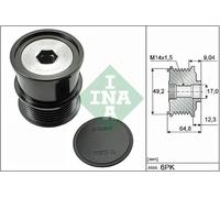 INA 535 0284 10 Alternator Freewheel Clutch